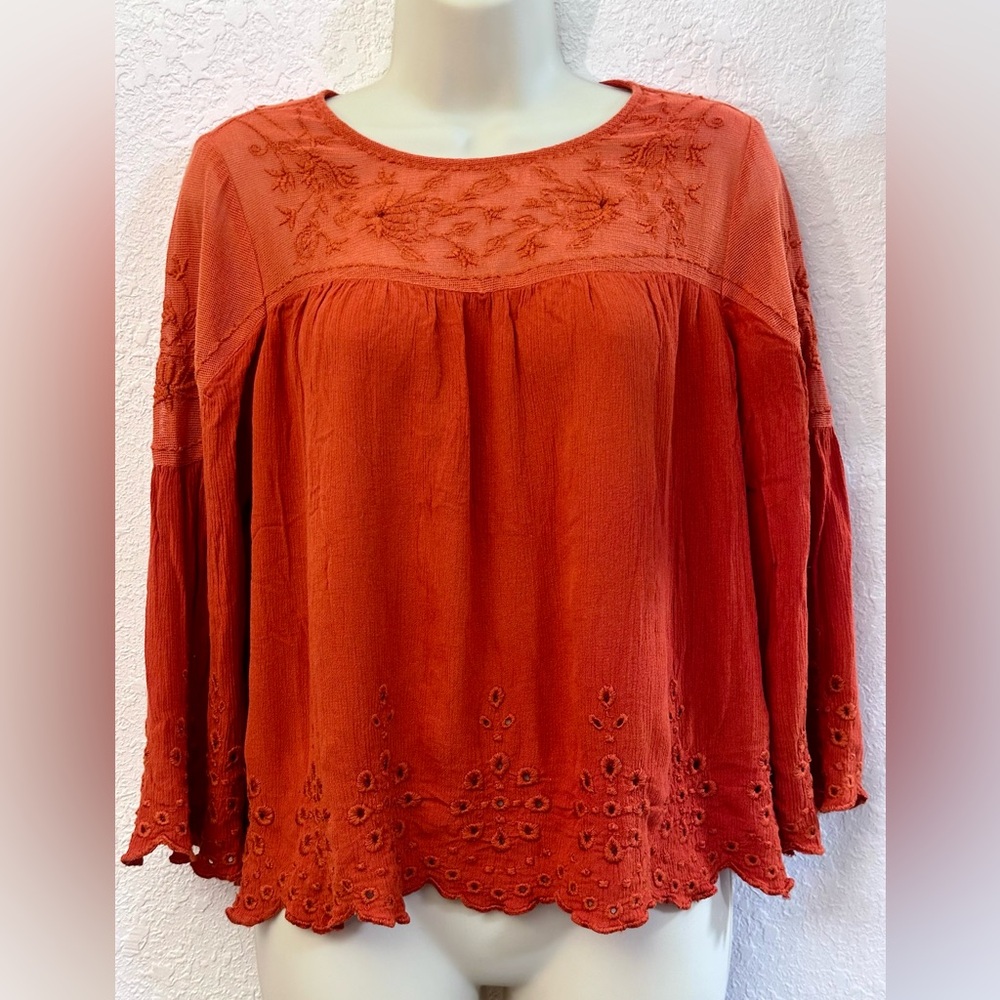 Haute Hippie Tribe Burnt Orange Shirt